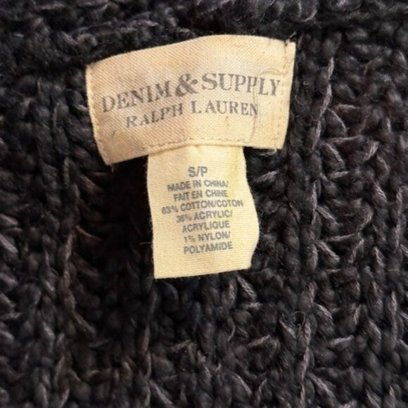 Denim & Supply Ralph Lauren Chunky Knit Wood Toggle Sweater Cardigan - Picture 16 of 16